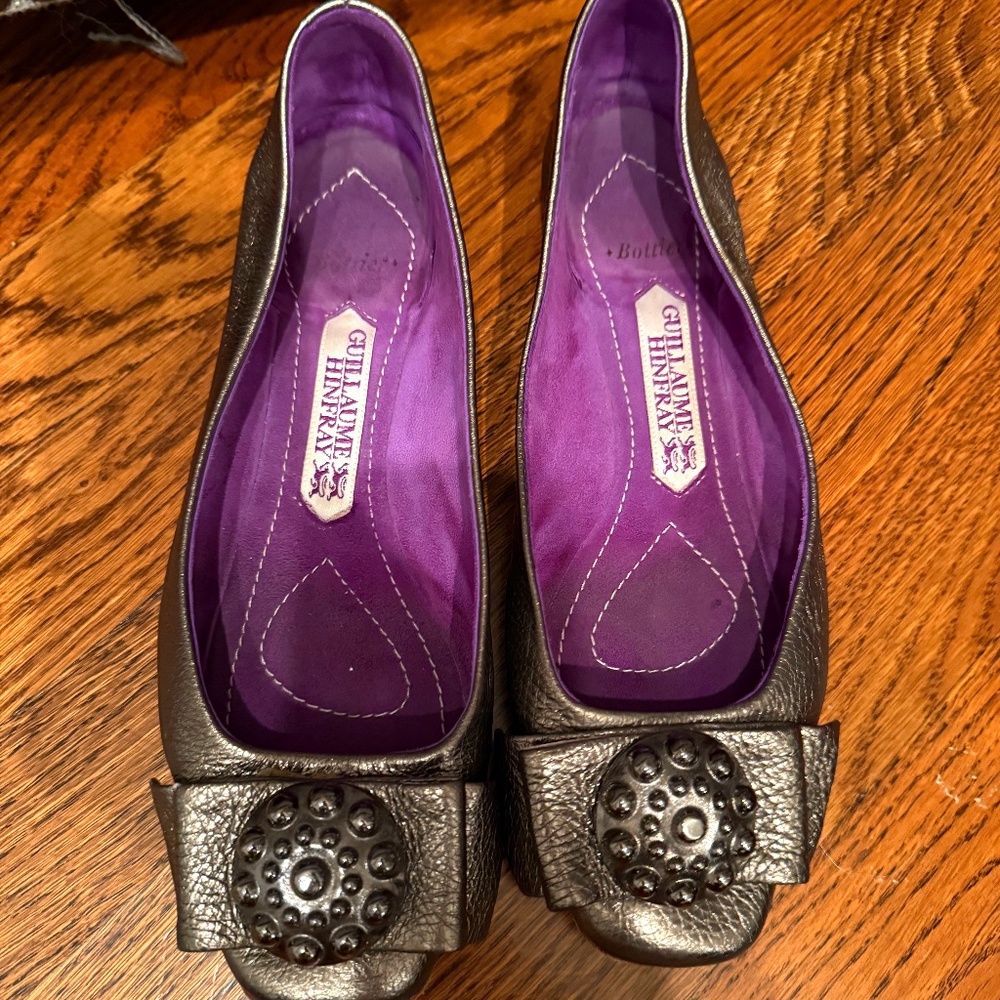 Guillaume Hinfray Matte Silver Flats